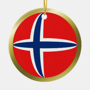 En Céramique Ornement de drapeau norvégien