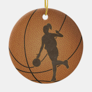 En Céramique Ornement de fille de basket-ball