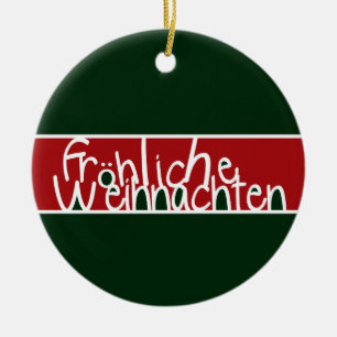 En Céramique Ornement de Frohliche Weihnachten