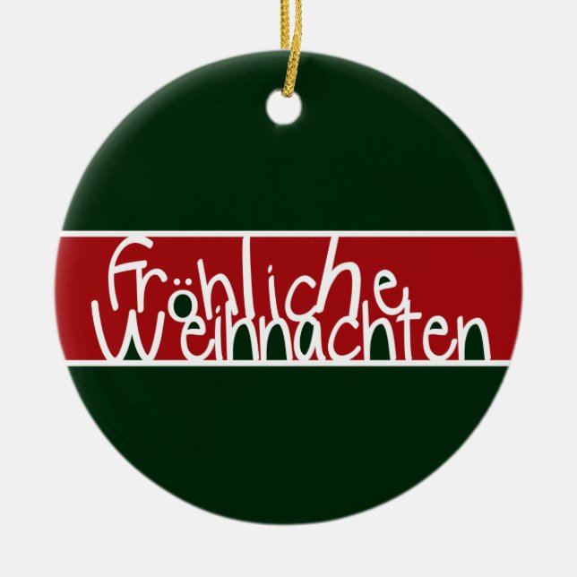 En Céramique Ornement de Frohliche Weihnachten (Devant)