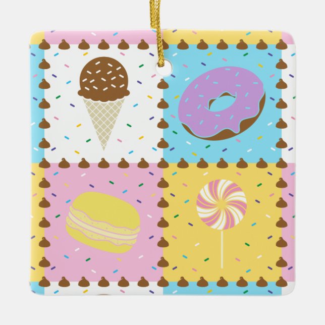 En Céramique Ornement de gâteaux doux (Devant)