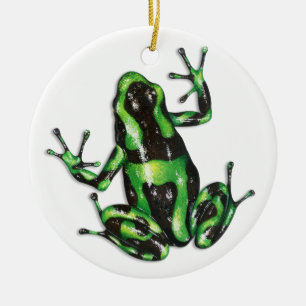 En Céramique Ornement de grenouille de dard de poison