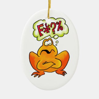 En Céramique ornement de grenouille de Quatre-lettre