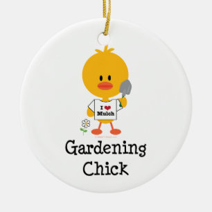 En Céramique Ornement de jardinage de poussin