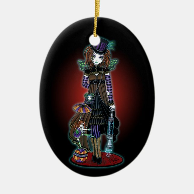 En Céramique Ornement de la faïence du Cirque de Steampunk vict (Devant)