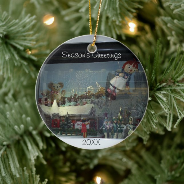 En Céramique Ornement de la fenêtre du magasin Père Noël de Noë (Arbre)