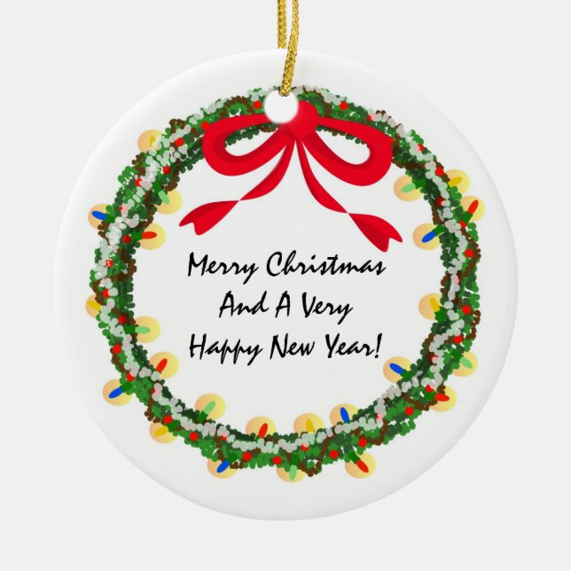 En Céramique Ornement de la guirlande do-it-yourself de Noël (Devant)