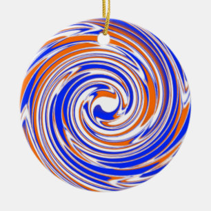 En Céramique Ornement de la meilleure qualité orange et blanc