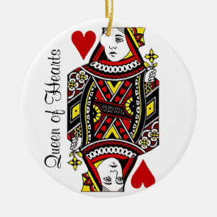 En Céramique Ornement de la Reine des Coeurs