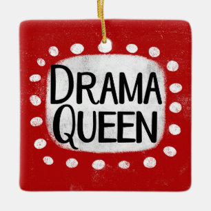 En Céramique Ornement de la reine dramatique