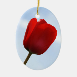 En Céramique Ornement de la Tulipe rouge