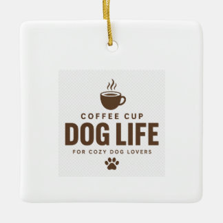 En Céramique Ornement de la vie de chien de tasse à café pour l