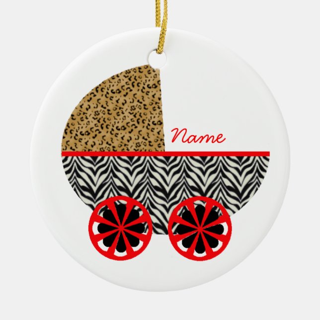 En Céramique Ornement de landau avec la citation de filles de (Devant)