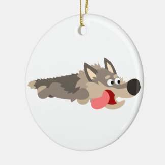 En Céramique Ornement de loup de dessin animé de Cute Fleet
