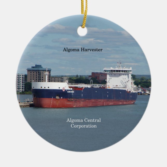 En Céramique Ornement de moissonneuse d'Algoma (Devant)