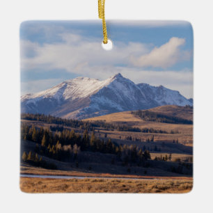 En Céramique Ornement de montagne enneigée de Yellowstone