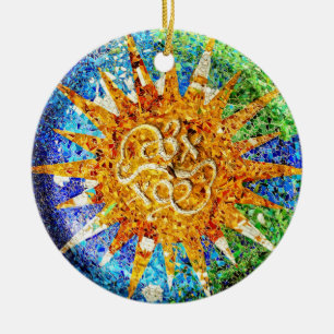 En Céramique Ornement de mosaïques de Guell de parc