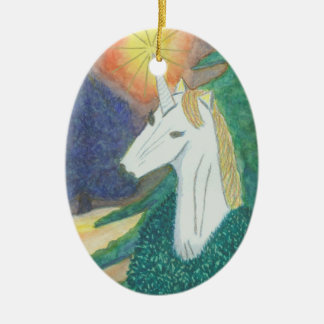 En Céramique Ornement "de Noël de licorne"