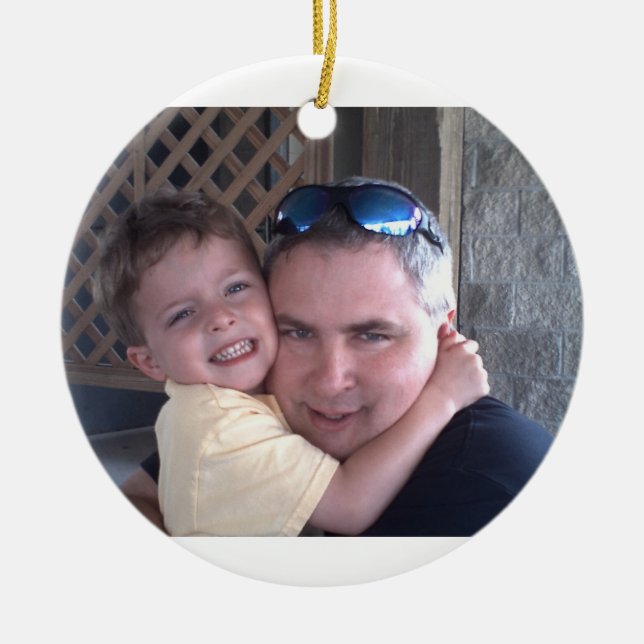 En Céramique ornement de père/fils (Devant)