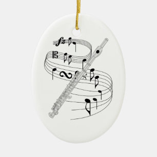 En Céramique Ornement de petite flûte