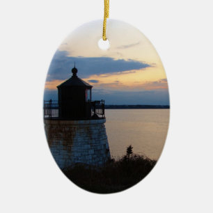 En Céramique Ornement de phare de colline de château