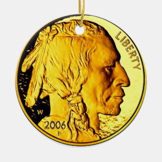 En Céramique Ornement de pièce d'or $50