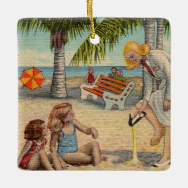 En Céramique Ornement de plage de Floride (Devant)