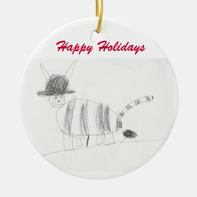 En Céramique Ornement de Poo de chat (Devant)