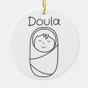 En Céramique Ornement de porcelaine de Doula