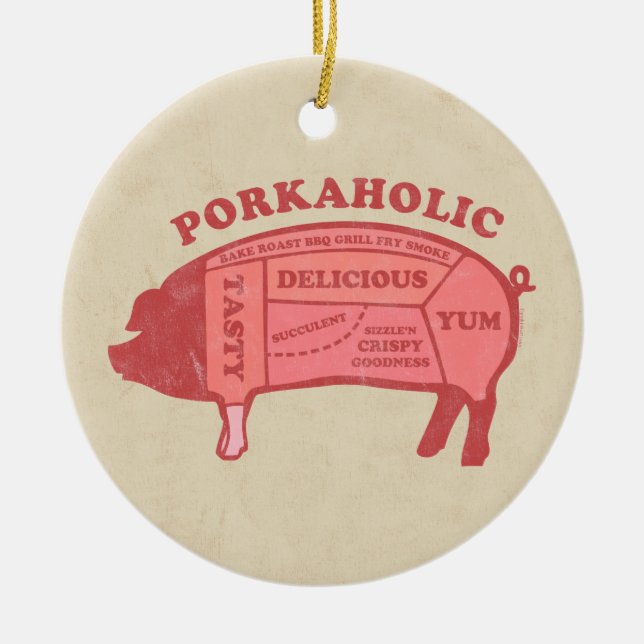En Céramique Ornement de Porkaholic (Devant)