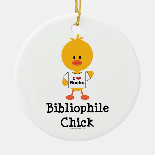 En Céramique Ornement de poussin de bibliophile (Devant)