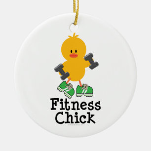 En Céramique Ornement de poussin de forme physique