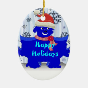 En Céramique Ornement de puzzle de Noël