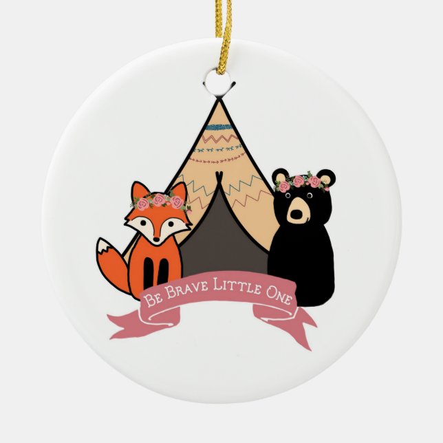 En Céramique Ornement de région boisée pour le bébé (Devant)