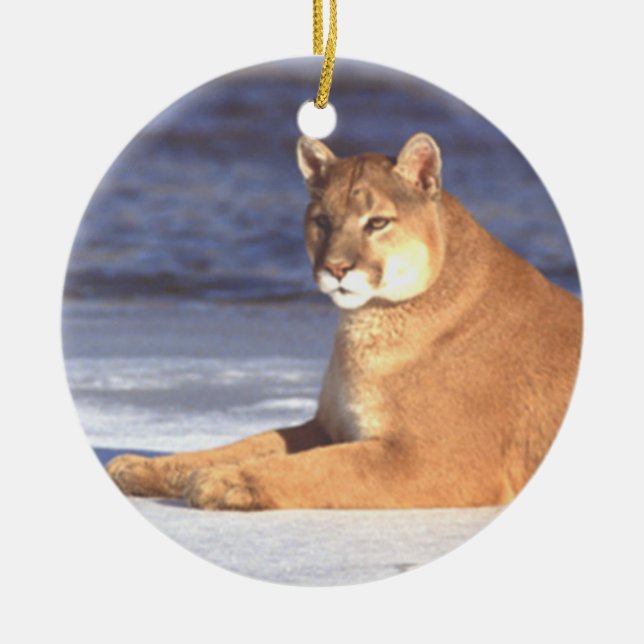 En Céramique Ornement de repos de puma (Devant)
