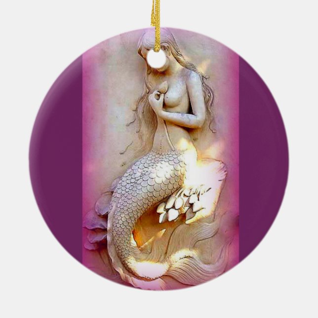 En Céramique ornement de sirènes assis (Dos)