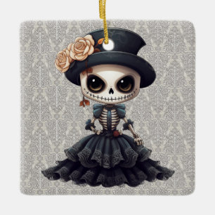 En Céramique Ornement de squelette de Steampunk