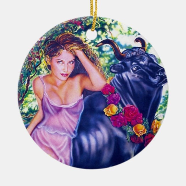 En Céramique Ornement de Taureau (Devant)