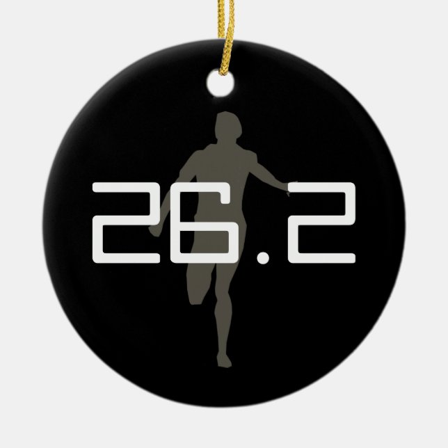En Céramique Ornement de tenue de marathon de coureur personnal (Devant)