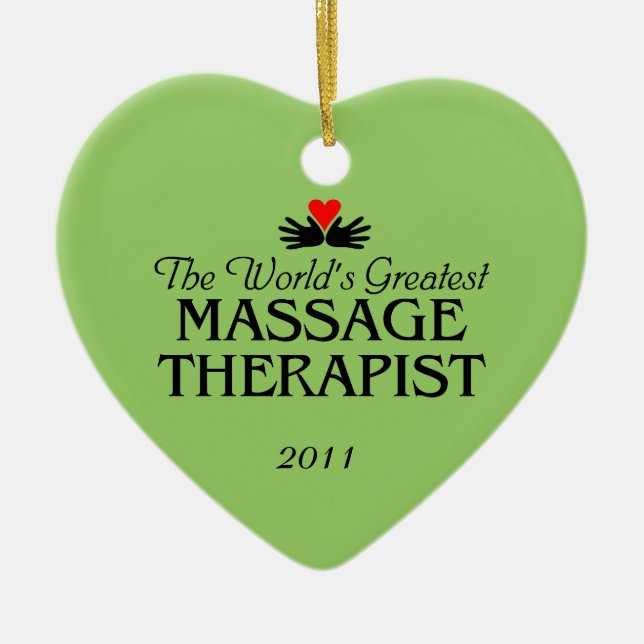 En Céramique Ornement de thérapeute de massage (Devant)