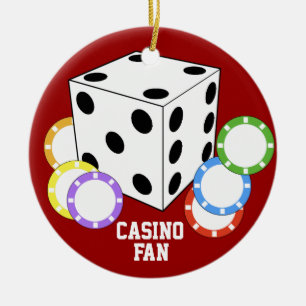En Céramique Ornement de tisonnier d'amour de fan de casino