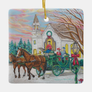 En Céramique Ornement de transport de Noël