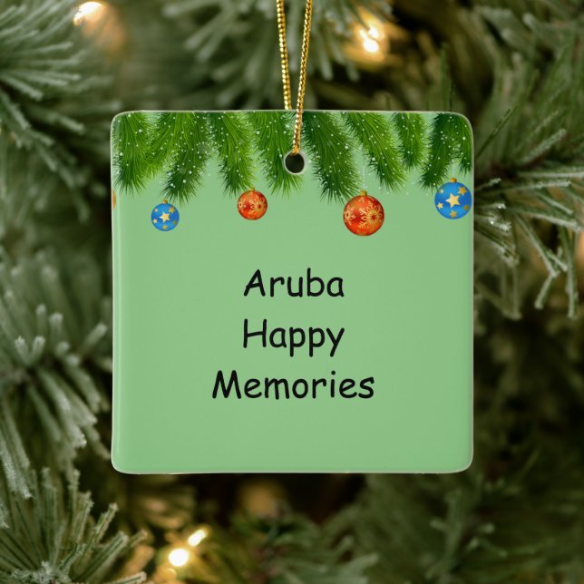 En Céramique Ornement de vacances Aruba (Arbre)