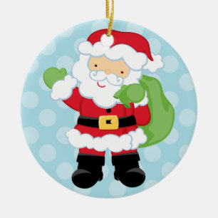 En Céramique Ornement de vacances de Père Noël  