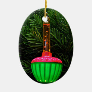 En Céramique Ornement de vacances décoratif bulle légère ovale
