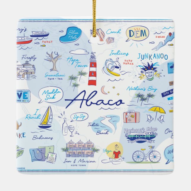 En Céramique Ornement de vacances - La ville de l'Espoir d'ABC (Dos)