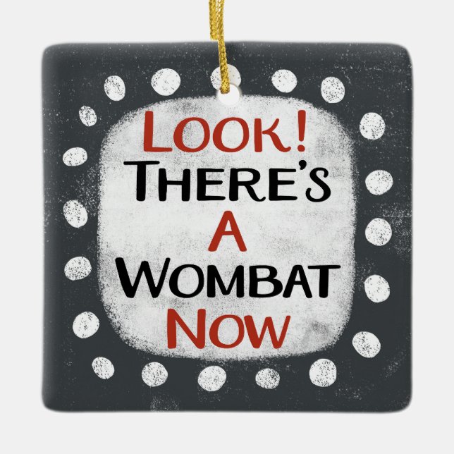 En Céramique Ornement de Wombat Now (Devant)