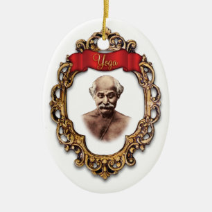 En Céramique Ornement de yoga de Sri Lahiri Mahasaya
