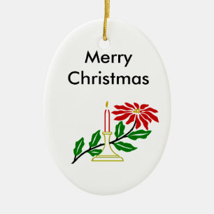 En Céramique Ornement des bougies de Noël