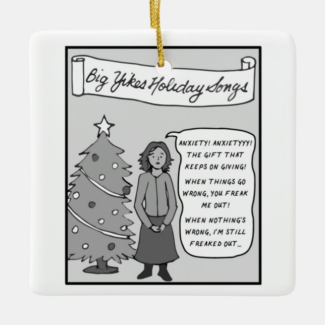 En Céramique Ornement des Grands Yikes : O Tannenbaum (Devant)